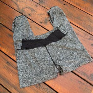 Kyodan Heather Gray & Black Cropped Workout Pants